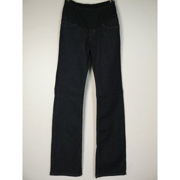 James Jeans Maternity Dry Aged Denim Dark Wash Under Belly Bootcut 27 NEW J432 - Picture 1 of 4